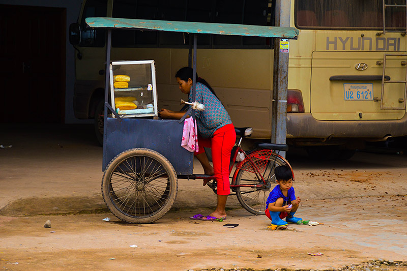 KRSEA food cart Laos