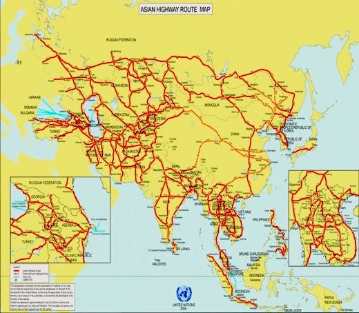 Map 3: Asian Highway Route Map (detail) Source: http://www.unescap.org/ttdw/common/TIS/AH/maps/AHMapApr04.gif